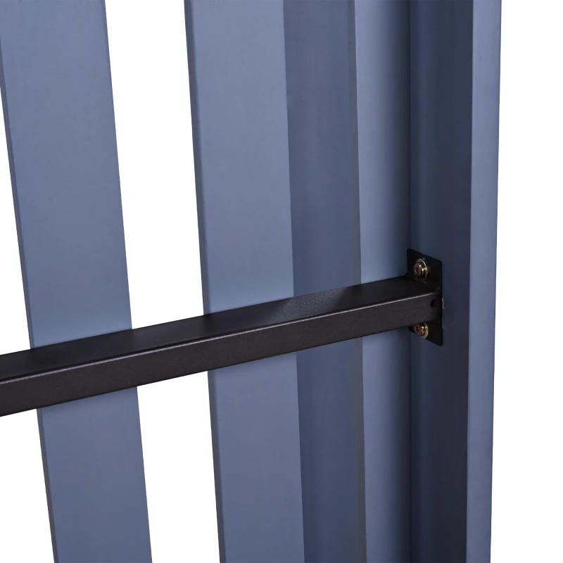 Twin Size Outdoor Porch Swing Bed with 400 LBS Capacity, Acacia Wood Swing Frame for Garden & Patio, 86'' L x 41.5'' W x 17.5'' H, Gray