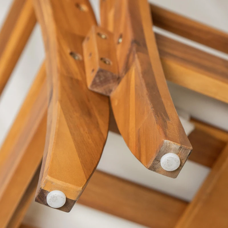 6 Piece Patio Sofa Set with Tea Table & Ottoman for Garden, Modular Sectional with 5 Thick Cushion, 30" L x 27.5" W x 16" H, Teak+Beige