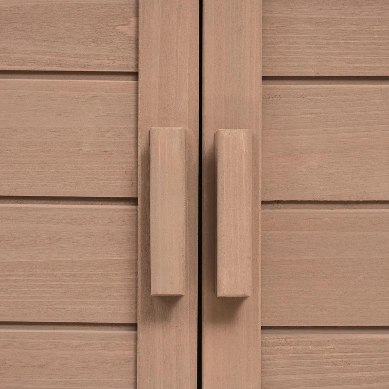 Garden Potting Bench Table with Cabinet, Drawer & Shelf, Fir Wood Outdoor Workstation for Garden & Patio, 47'' L x 23'' W x 65'' H, Brown