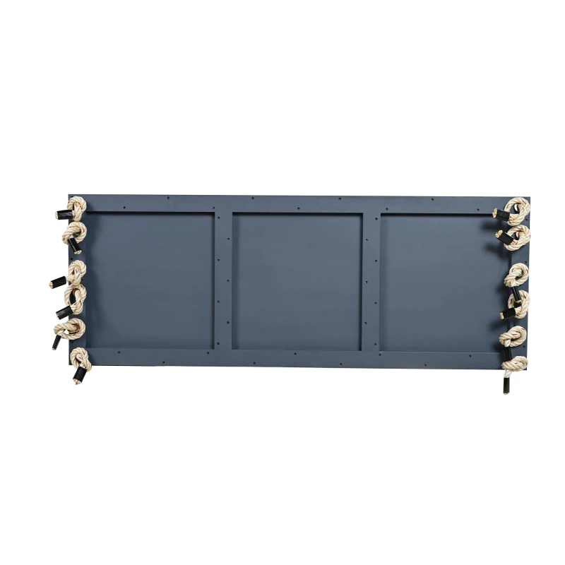 Acacia Wood Porch Swing with Cushion & 2 Pillow for Garden, Hanging Patio Bench with Durable Hemp Rope, 63" L x 23.5" W x 2" H, Gray