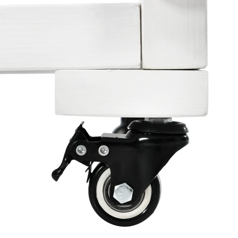 Portable Wood Greenhouse with Openable Roof & 3-Tier Shelf, Vertical Cold Frame for Indoor Outdoor Use, 31.5'' L x 22.5'' W x 62'' H, White