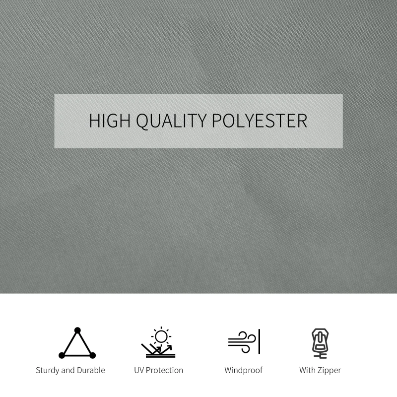 Outsunny 9.84' x 11.8' Gazebo Sidewall Set with Hooks/C-Rings, Gray