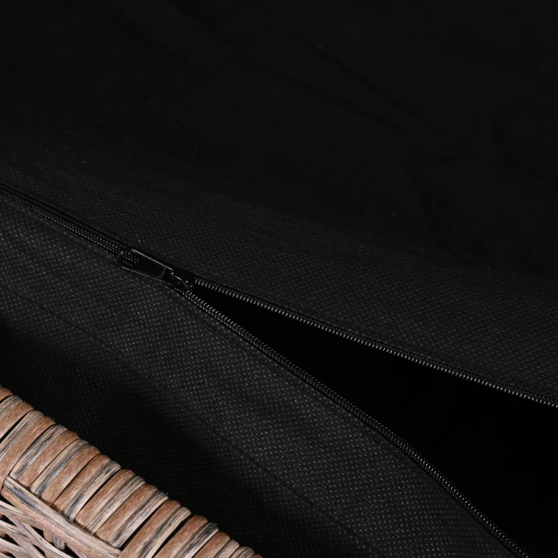 6-Piece Patio Rattan Set with Adjustable Lounger & Storage Box, All-Weather Wicker Furniture for Garden, 75.5" L x 27.5" W x 28.5" H, Natural