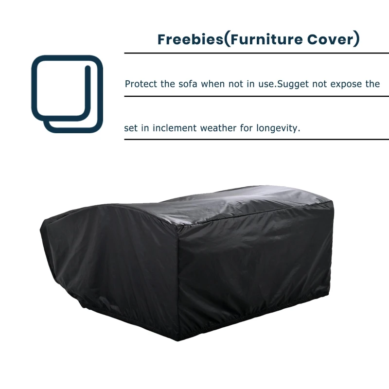 Stylish Double Chaise Lounge with Adjustable Back, 2-Person Rattan Daybed with Thick Cushion, 53.5" L x 43" W x 21.5" H, Gray