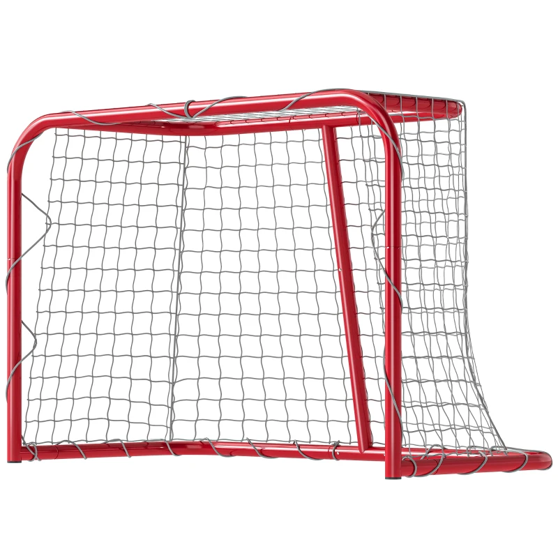 Soozier 3' x 2' Mini Hockey Goal, Easy Setup Hockey Net with Metal Frame, Lightweight & Portable
