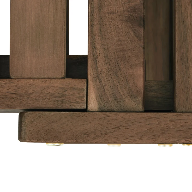 Expandable Acacia Wood Daybed with Cushions, Adjustable Patio Chaise Lounge for Compact Space, 78.5" L x 21.5" W x 32" H, Beige