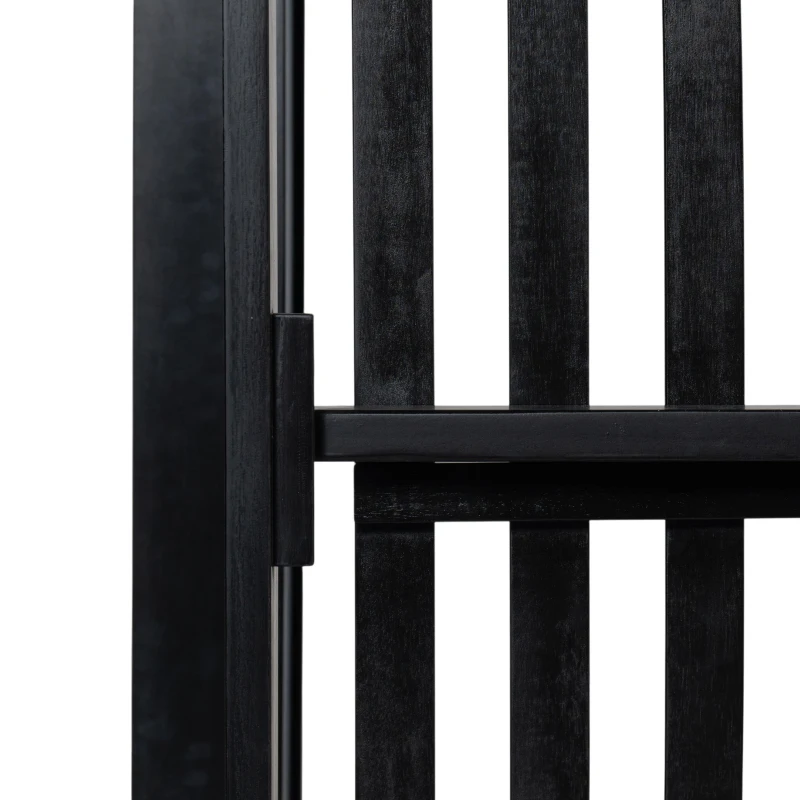 Twin Size Porch Swing Daybed with 4 Hanging Ropes and High Back, Acacia Wood Swing Bench for Garden, 82'' L x 40.5'' W x 27.5'' H, Black