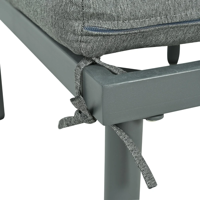 8-Piece Half Moon Sectional Sofa with 2 Coffee Table & Cushion, PE Wicker Patio Furniture for Backyard, 34.5'' L x 25.5'' W x 12.5'' H, Gray