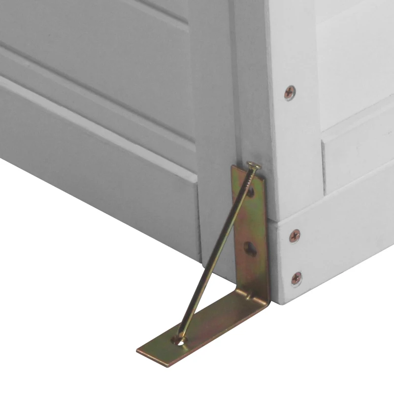 Walk-In Greenhouse with 4 Skylight & 2 Folding Shelf, Wood Cold Frame with Polycarbonate Panel for Garden, 58'' L x 29'' W x 78'' H, White