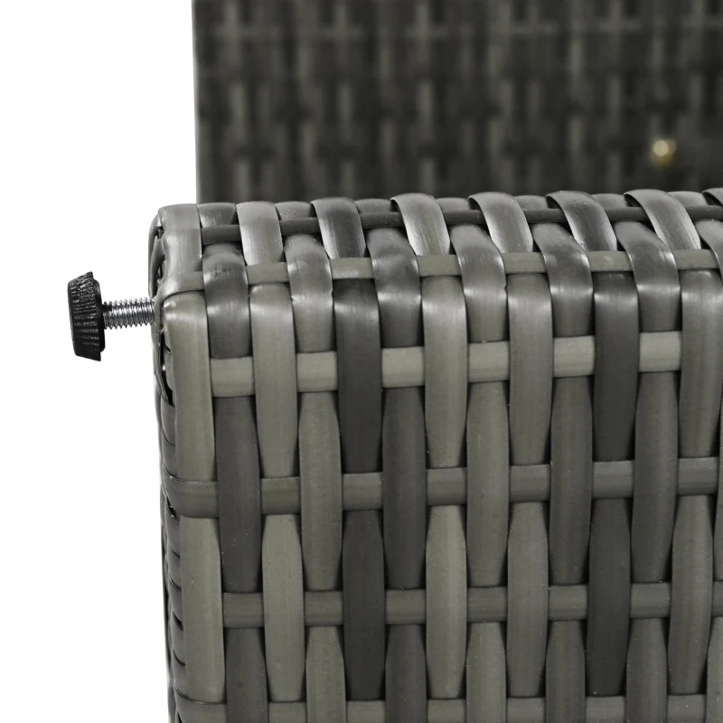 6-Piece Patio Rattan Set with Adjustable Lounger & Storage Box, All-Weather Wicker Furniture for Garden, 75.5" L x 27.5" W x 28.5" H, Beige