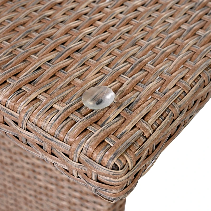 6-Piece Patio Rattan Set with Adjustable Lounger & Storage Box, All-Weather Wicker Furniture for Garden, 75.5" L x 27.5" W x 28.5" H, Natural