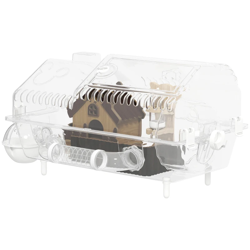PawHut 8 in 1 Hamster Cage with All Accessories for Dwarf Hamster, 21.5" x 11.8" x 12.6"