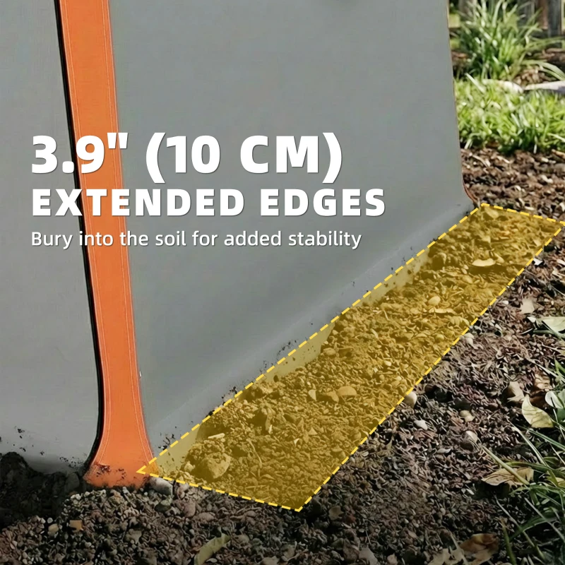 Outsunny 6' x 8' Portable Shed, Outdoor Storage Shed Tent with Doors, Windows, Waterproof Motorcycle Bike Tent, Light Grey