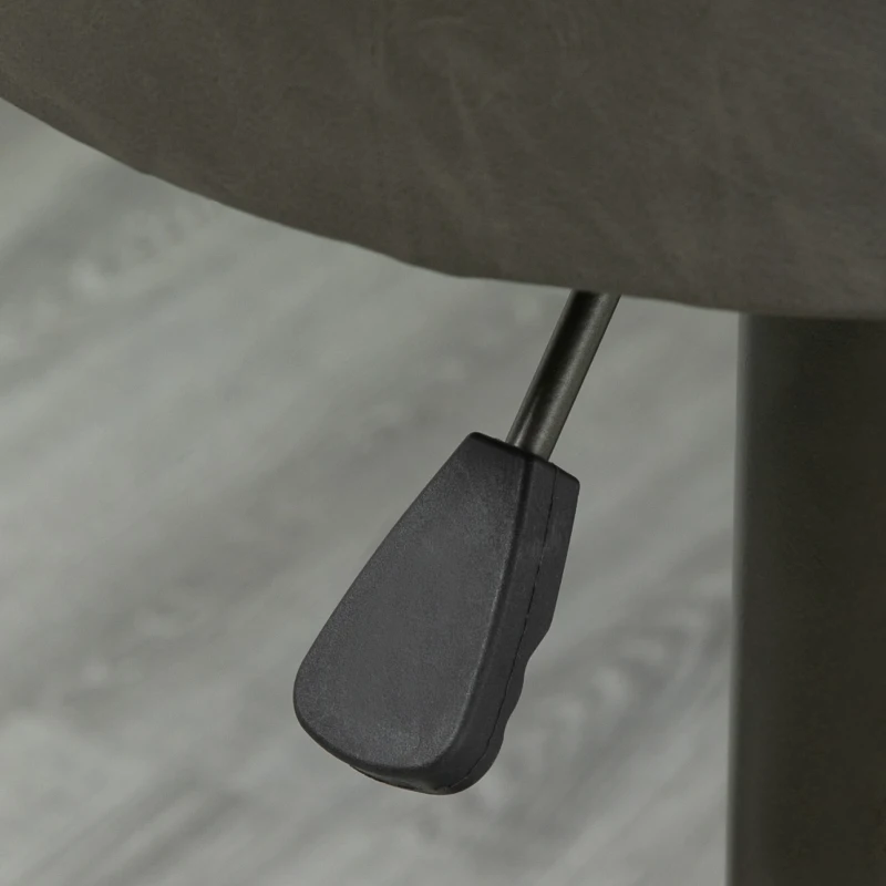 HOMCOM Modern Adjustable Bar Stools Set of 2, Swivel Barstool with Footrest, PU Leather Round Top for Kitchen, Dark Grey