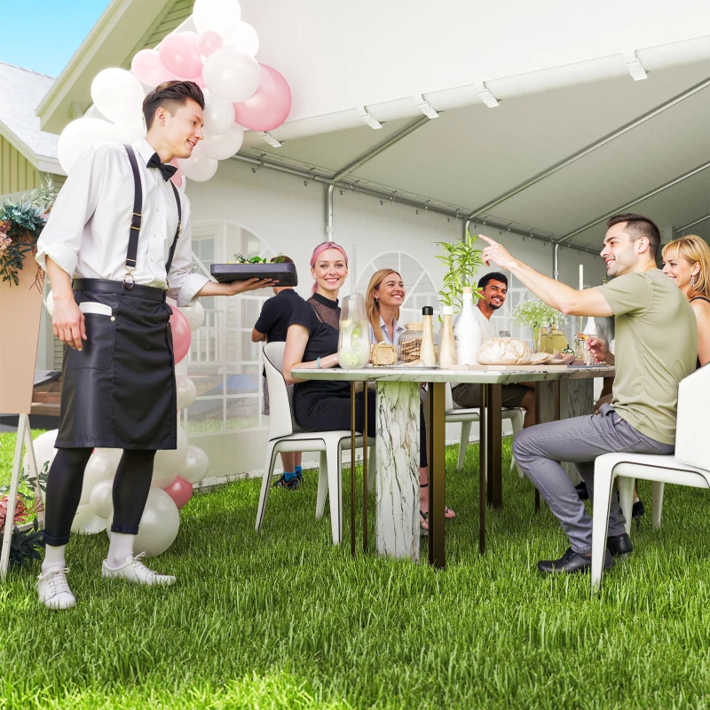 Outsunny 16'x32' Heavy Duty Large Party Tent & Carport with Removable Sidewalls, Portable Garage Canopy Tent, White