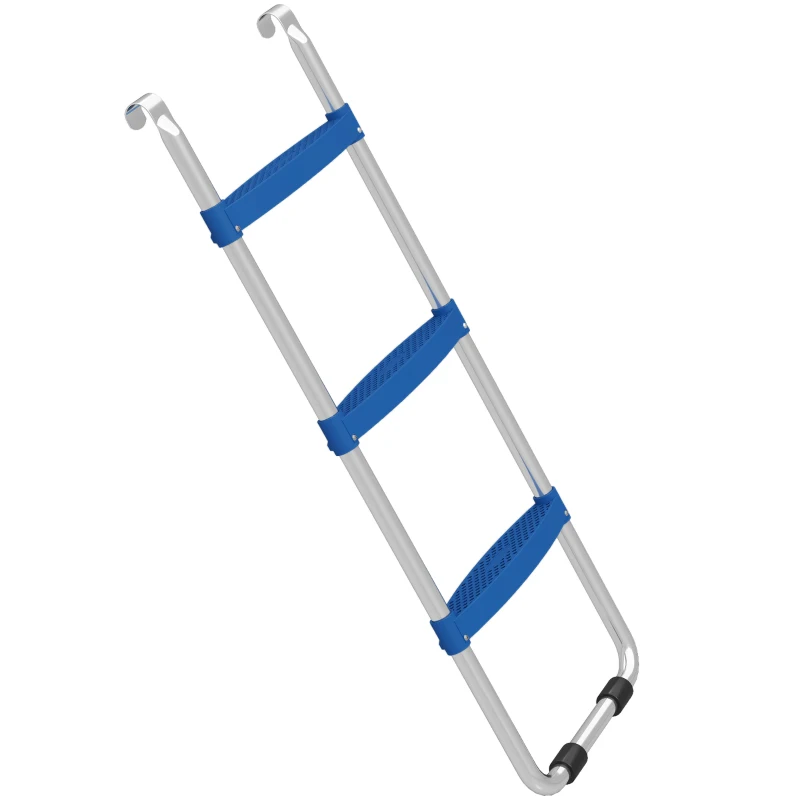 Soozier Trampoline Ladder, 3-Steps with Horizontal Wide Steps, Universal Hook, Galvanized Steel Frame, 330LBS Load Capacity