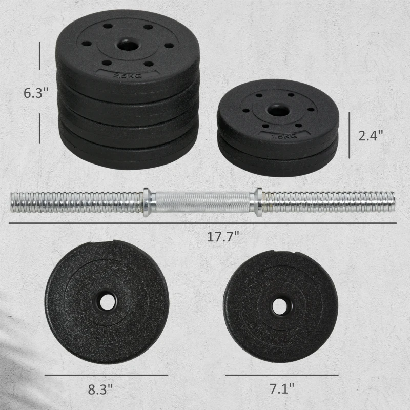 Soozier 66 lbs Adjustable Dumbbell Set for Upper & Lower Body Strength Training