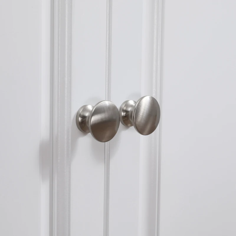 HOMCOM Rolling Kitchen Island Cart with Drop Leaf, Kitchen Cart on Wheels with Wood Top, 2 Drawers and 2 Storage Cabinets, Island Table for Kitchen, Dining Room, White(m-8)