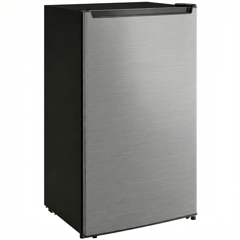 HOMCOM 2.1 Cu. Ft. Mini Freezer, Compact Upright Freezer with Reversible Door, Removable Shelf, Adjustable Temperature, Silver