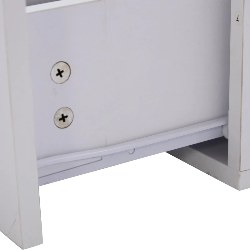 Sleek Lift-Up Coffee Table with LED Lighting and 4 Drawers, Durable Center Table for Living Room, 35.5" L x 21.5" W x 16.5" H, White