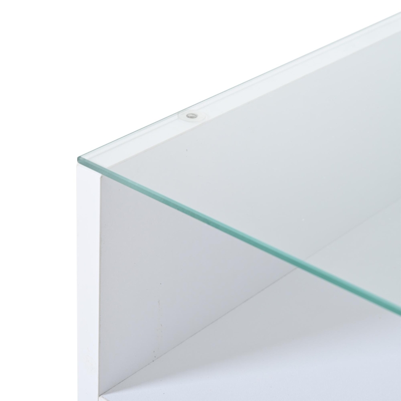 Lift-Top Coffee Table with App-Controlled LED Lighting, Space-Saving Center Table for Compact Homes, 31.5'' L x 31.5'' W x 17.5'' H, White