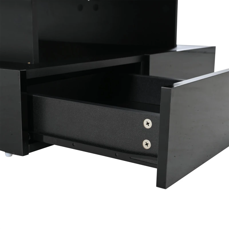 Lift-Up Coffee Table with App-Controlled LED Lighting, Space-Saving Center Table for Compact Homes, 31.5'' L x 31.5'' W x 17.5'' H, Black