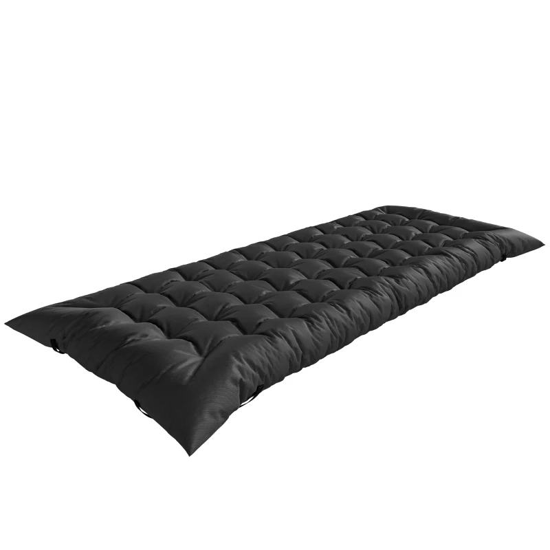 Outsunny Sleeping Mat, Camping Mat Pad with Elastic Straps, Black