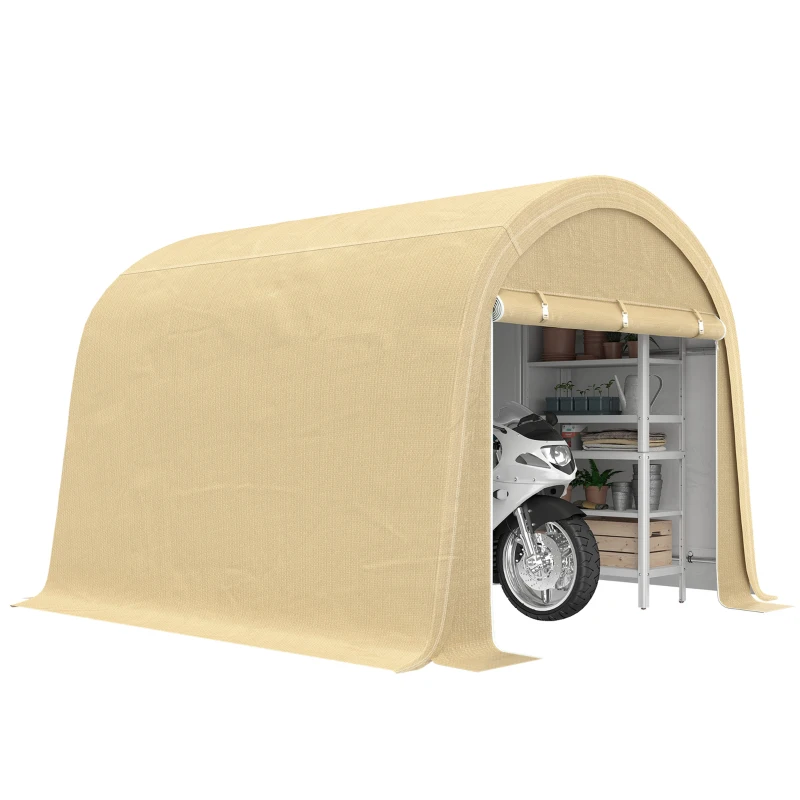 Outsunny 10' x 10' Outdoor Storage Tent, Heavy Duty and Waterproof Portable Shed for Bike, Motorcycle & Garden Tools
