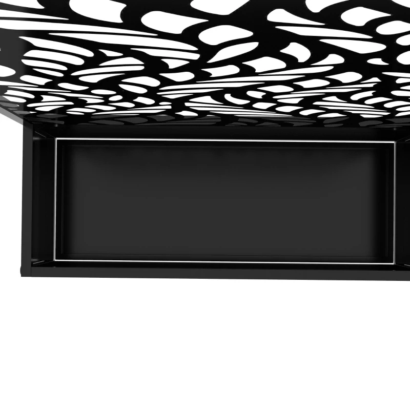 Outsunny Metal Outdoor Privacy Screen with Raised Graden Bed, Privacy Panel and Planter Box, Wall-Mounted or Freestanding