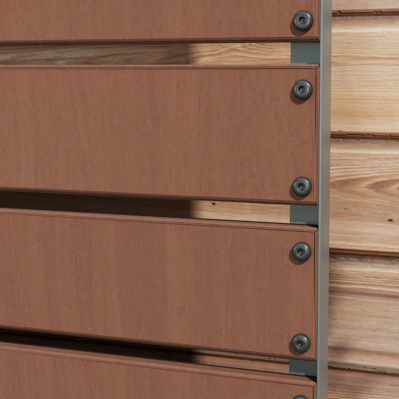 Outsunny Trellis Planter for Climbing Plants, Raised Garden Bed with Trellis, Planter Box for Outdoor Garden, Light Brown