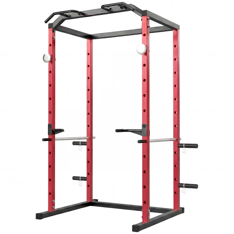 Soozier Power Cage, 1000 lbs Capacity Power Rack with Adjustable Height, Squat Rack for Home Gym Strength Training