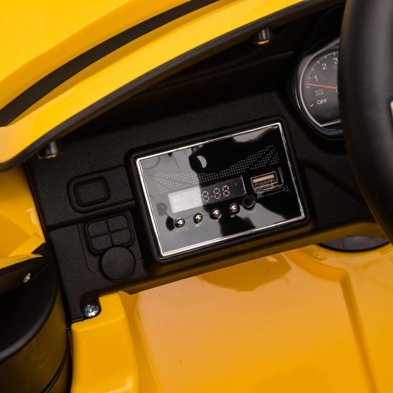 Aosom Electric Ride on Car 12V Kids Ride-on Toy, Yellow