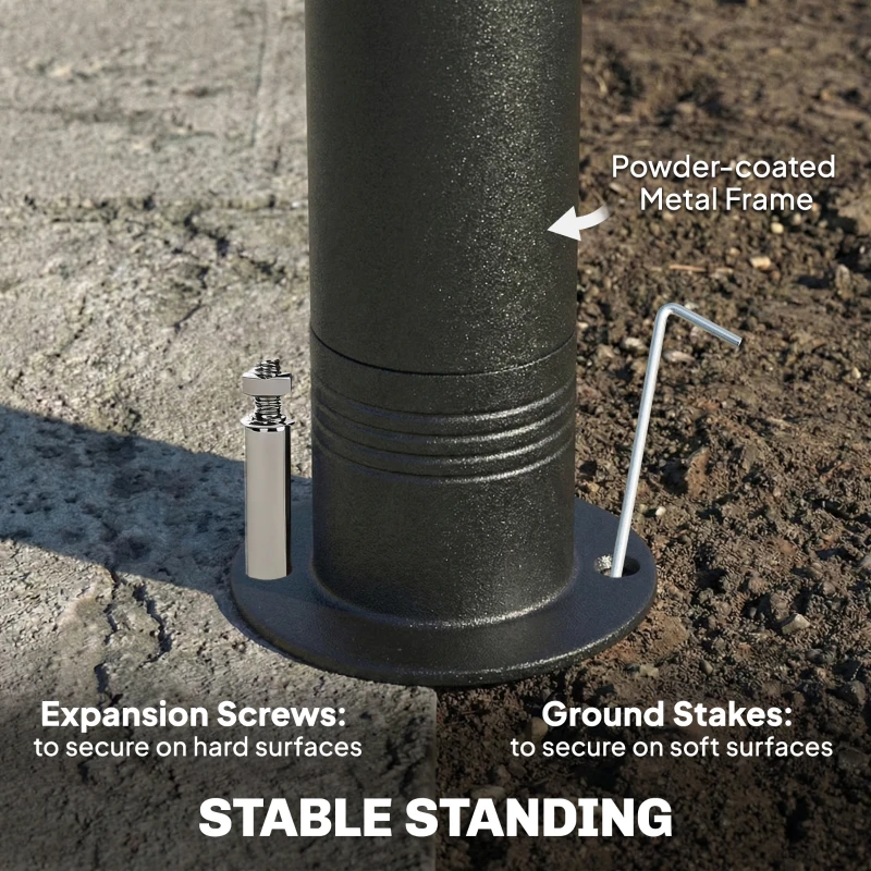 Outsunny 10' x 10' Gazebo, Soft Top Outdoor Gazebo with 2-Tier Roof, Metal Frame, Dark Grey