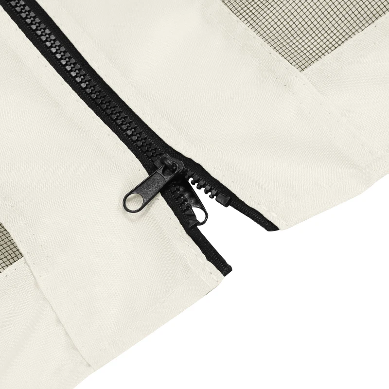 Outsunny Replacement Mosquito Netting for Gazebo 10' x 13' Black Screen Walls for Canopy with Zippers