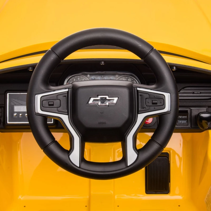 Aosom Electric Ride on Car 12V Kids Ride-on Toy, Yellow