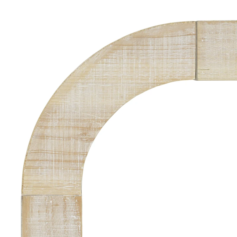 Vintage Farmhouse Console Table with Curved Edge and Distressed Wood Grain, Sturdy Sofa Table for Entryway, 52" L x 12" W x 31" H, Natural