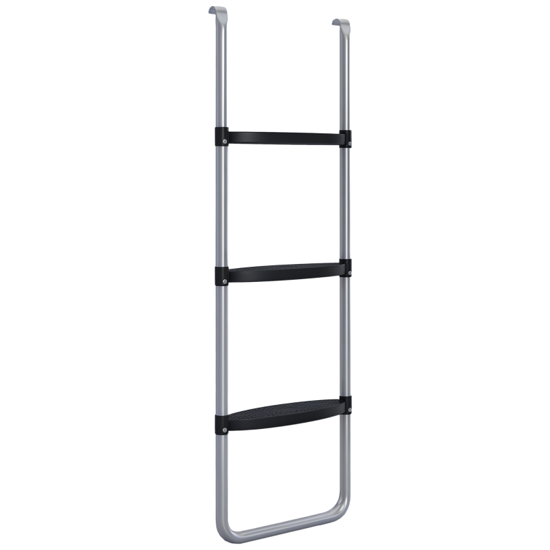 Soozier Trampoline Ladder Steel, 2/3 Steps Outdoor Trampoline Accessories, 43 Inch Length