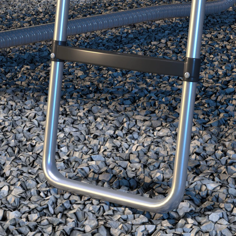 Soozier Trampoline Ladder Steel, 2/3 Steps Outdoor Trampoline Accessories, 43 Inch Length