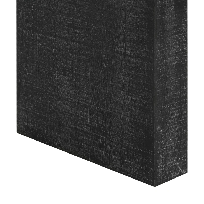 Vintage Farmhouse Console Table with Curved Edge and Distressed Wood Grain, Sturdy Sofa Table for Entryway, 52" L x 12" W x 31" H, Black