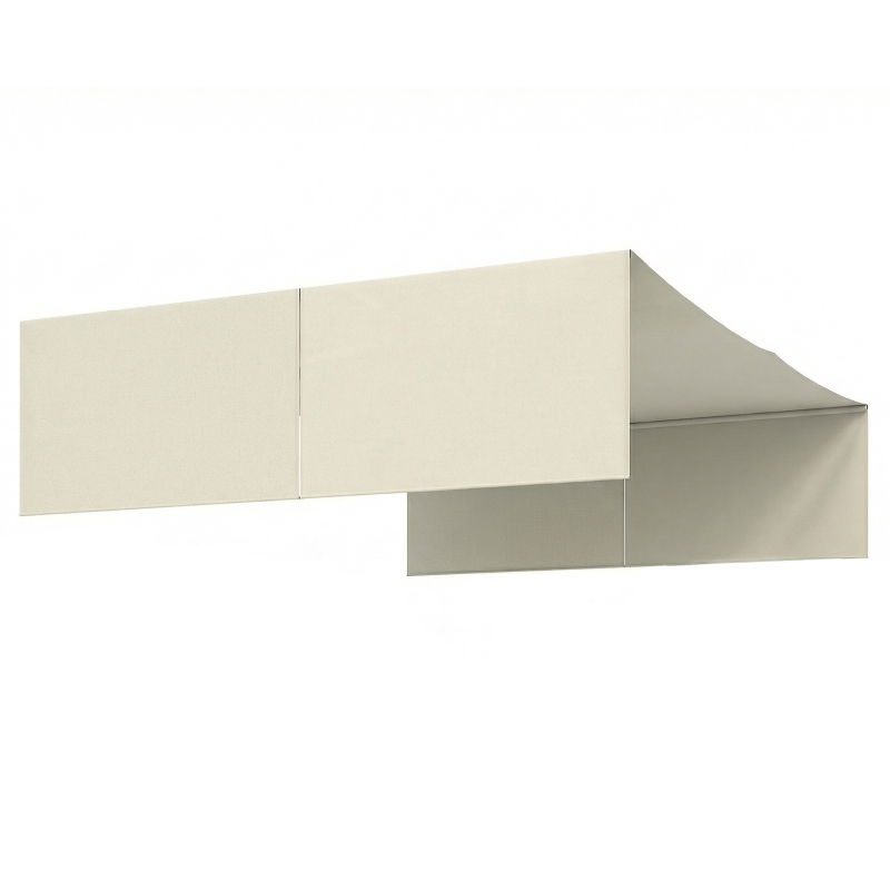 Outsunny 2 Pcs Pergola Replacement Canopy, UV Protection Pergola Shade Cover, Easy to Install, for 10 x 10ft Pergola, Cream White