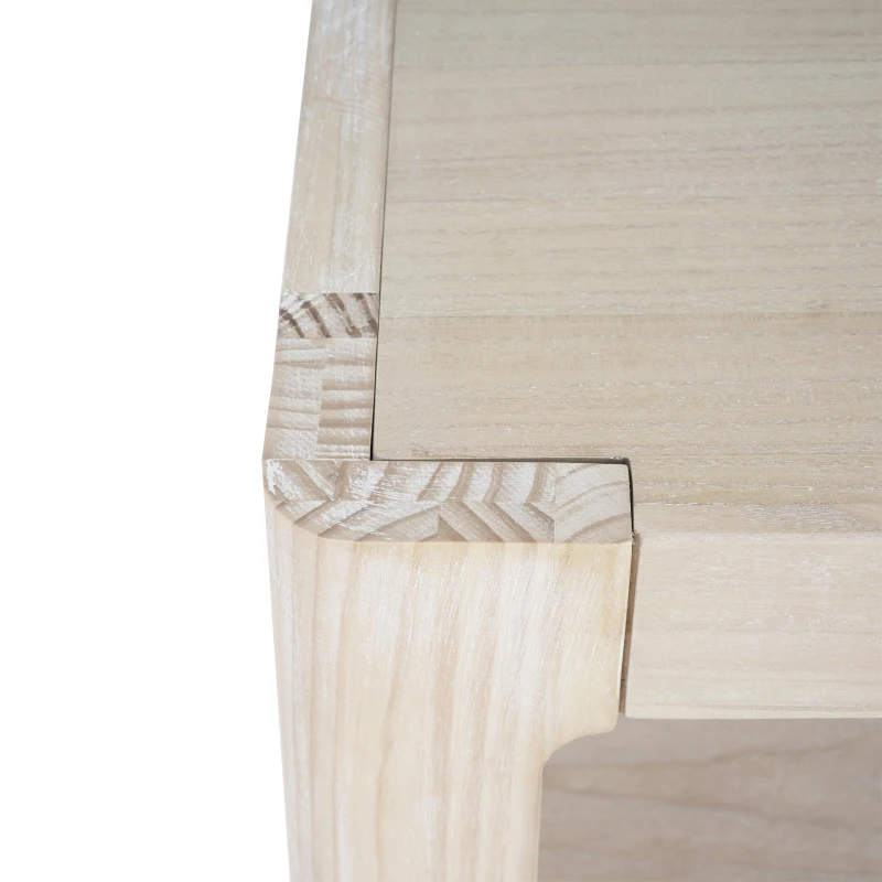 Elegant Farmhouse Console Table with Knot-Free Pine Legs, Accent Sofa Table with Solid Wood Veneer Top, 59" L x 15.5" W x 30" H, Natural