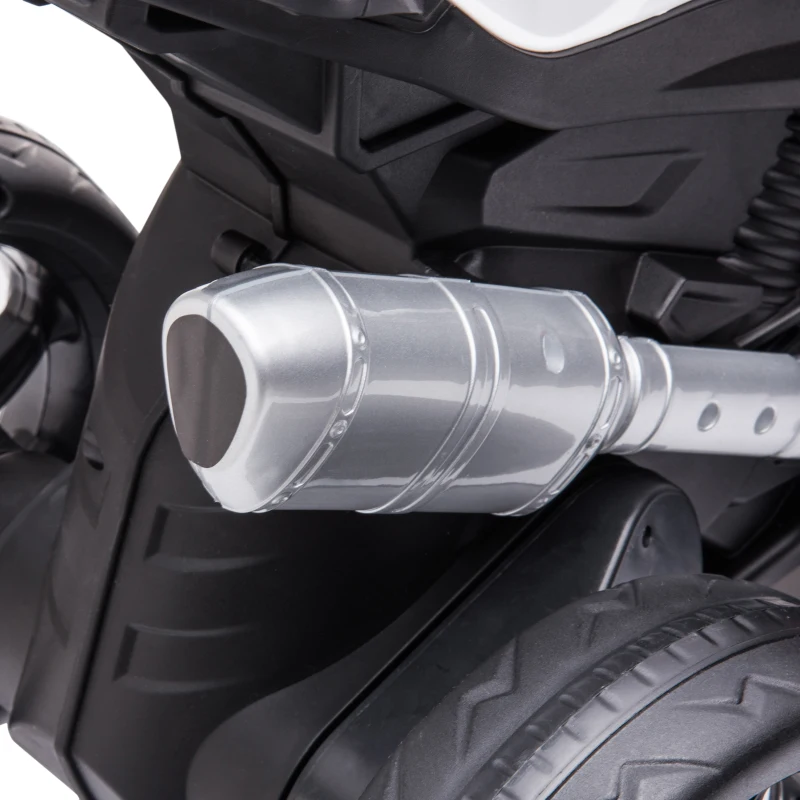 Aosom Licensed 6V Kids Ride on Motorcycle, Off-Road Battery Powered Three Wheels Dirtbike with USB, AUX, Music and Headlight for Toddler, Red