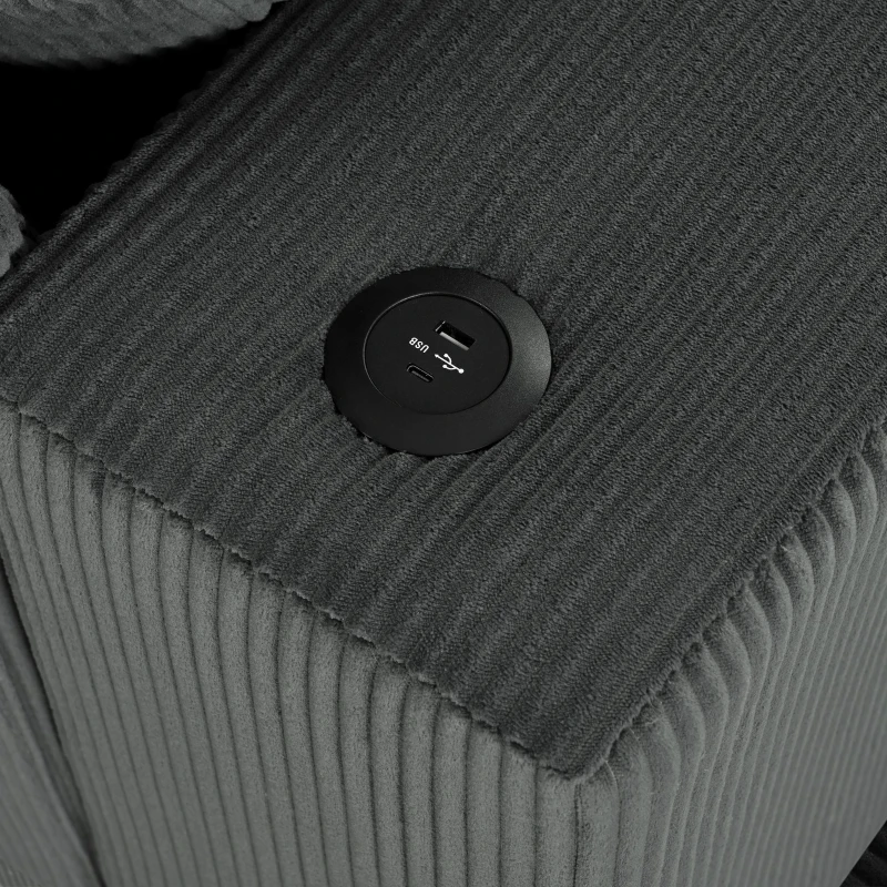 Large Corner Sectional Sofa with Extra-Thick Cushions, Comfortable Upholstered Couch for Living Room, 111.5" L x 59" W x 32" H, Gray