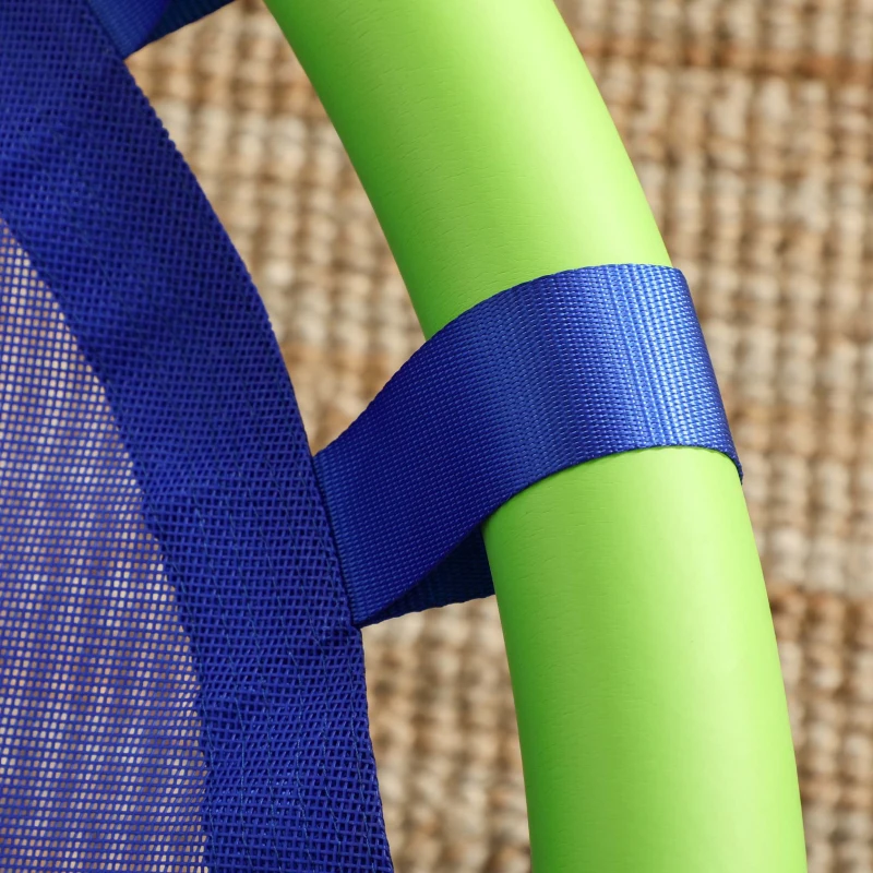 Outsunny 40 Inch Saucer Tree Swing Set for Kids with Adjustable Hanging Ropes, Steel Frame for Kids, 330lbs Capacity, Blue