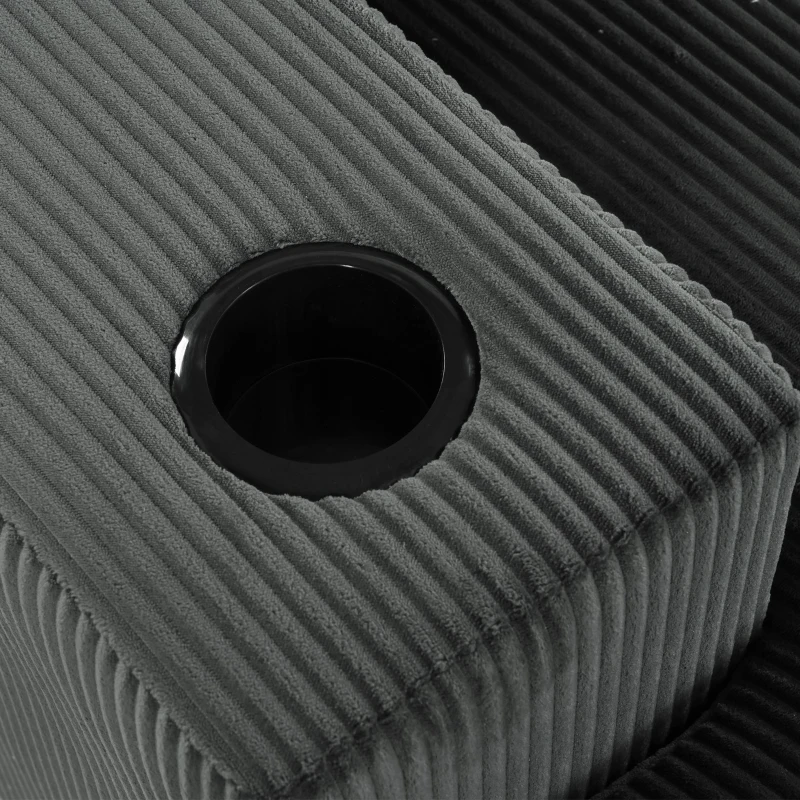 Large Corner Sectional Sofa with Extra-Thick Cushions, Comfortable Upholstered Couch for Living Room, 111.5" L x 59" W x 32" H, Gray