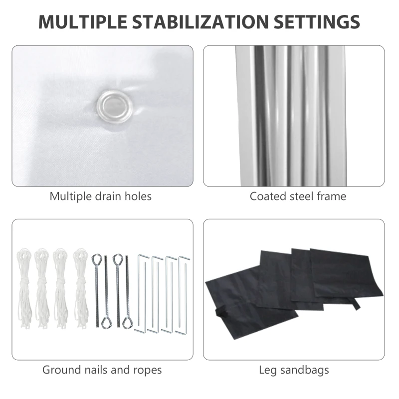 Outsunny 10' x 10' Pop Up Canopy with Sidewalls, Roller Bag, Height Adjustable Instant Tent for Outdoor Garden Patio, Light Grey