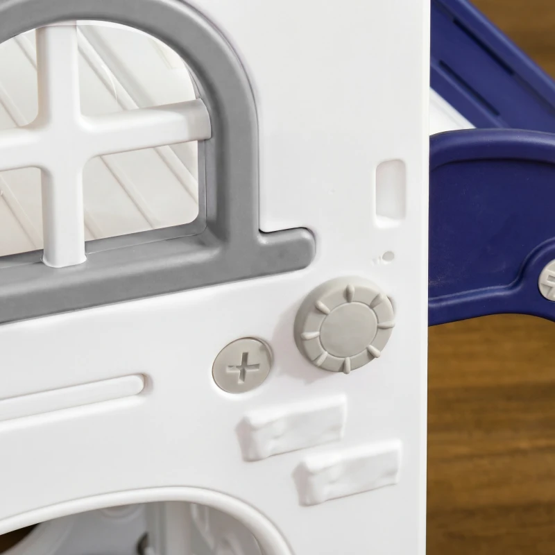 Qaba 5 in 1 Toddler Slide with Basketball Hoop, Climber, Telescope, Storage Basket, for 1-3 Years Kids Indoor Use, Orange