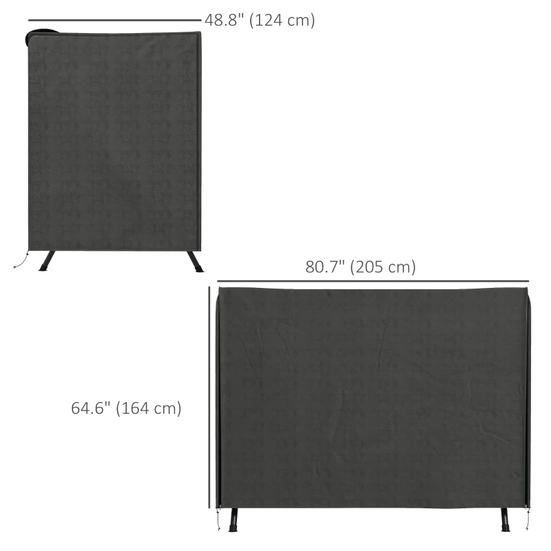 Outsunny 3-Seater Patio Swing Cover, Outdoor Garden Furniture Protection Hammock Glider Cover, 81" x 49" x 65", Dark Grey