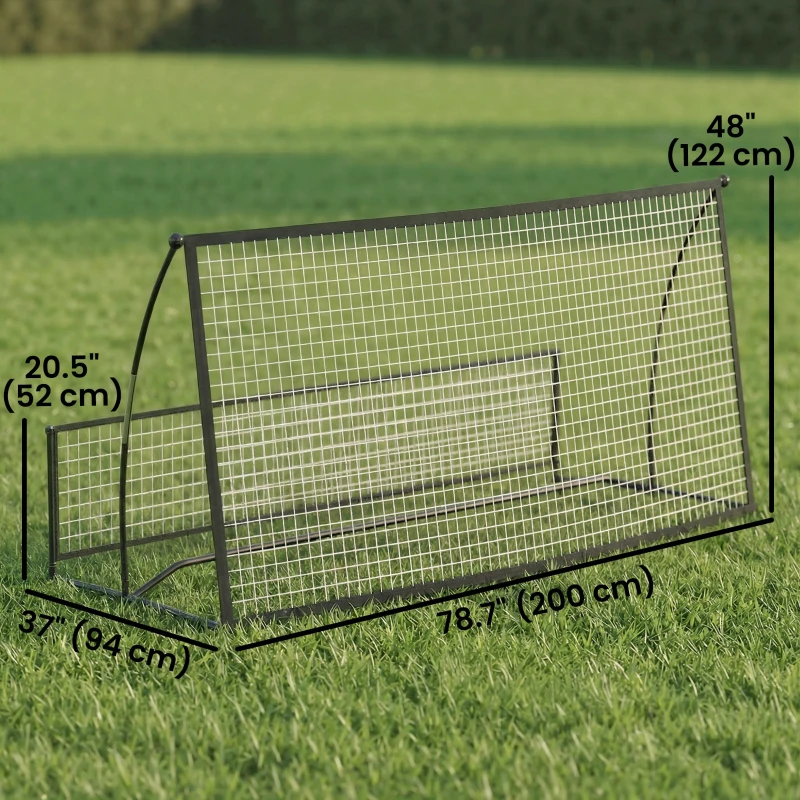 Soozier 2-in-1 Portable Soccer Rebounder Net, Dual-Sided and Foldable Bounce Back Net with Carry Bag for Soccer Baseball