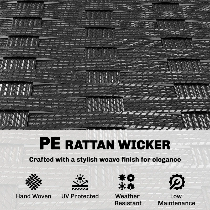 Outsunny 3 Pieces Rocking Bistro Set Outdoor Patio Furniture Set with Cushions, Glass Coffee Table for Balcony, Cream White